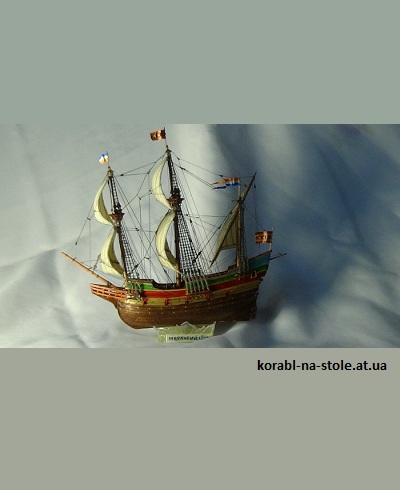 Чертёж модели Галеона Меркурий / galleon Merkur (XVI) для сборки и историческая справка