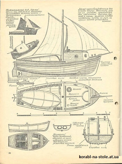 Чертёж модели Щелья / Щельянка (XV–XVIII) для сборки и историческая справка