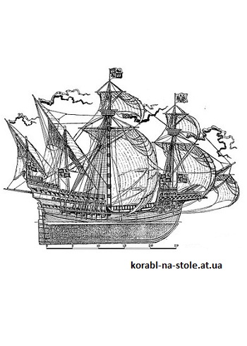 Чертёж Реконструкции модели судна 15 века