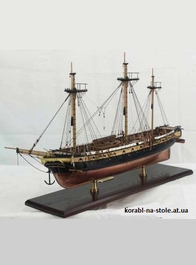 Чертёж модели французского корвета La Creole / Креолка (1843) для сборки и историческая справка