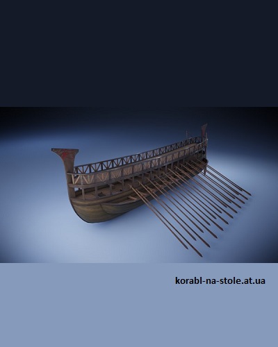 Чертёж модели Боевого Финикийского корабля (X в.д.н.э) для сборки и историческая справка