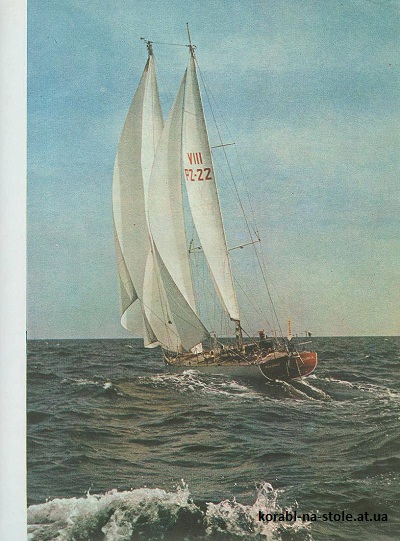 Чертёж модели Яхты Полонез / Yacht Polonez (1971) для сборки и историческая справка