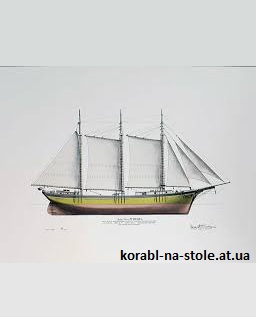 Чертёж модели Шхуны Wawona / Вавона (1897) для сборки и историческая справка