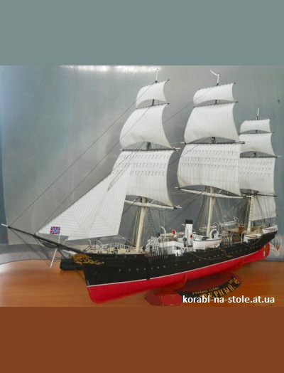 Чертёж модели Парусно парового Учебного судна Верный (1895) для сборки и историческая справка