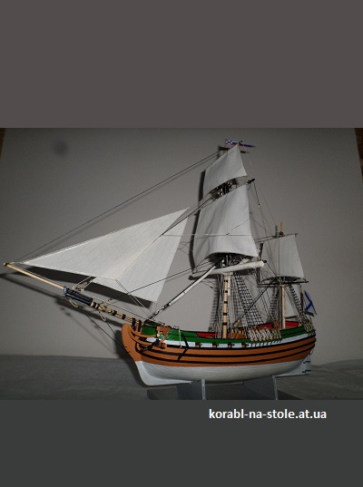 Чертёж модели Гукор, архангельский (1737) для сборки и историческая справка