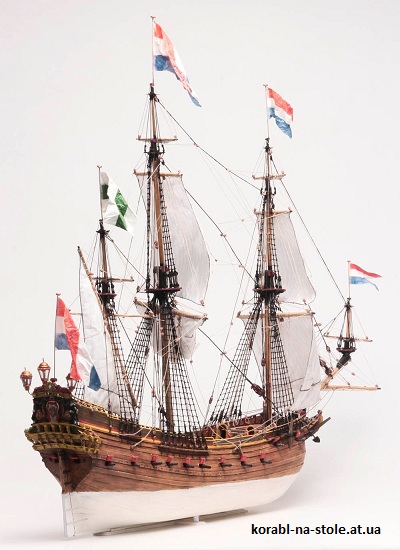 Чертёж модели Пинас Witsen, Pinas (1600-1700) для сборки и историческая справка