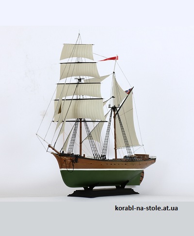 Чертёж модели Балтийской бригантины для сборки и историческая справка