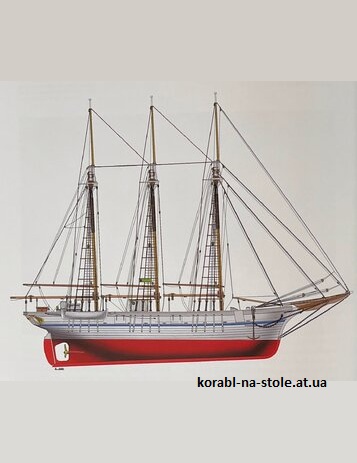 Чертёж модели Шхуны Santa Eulalia / Санта-Эулалия (1918) для сборки и историческая справка