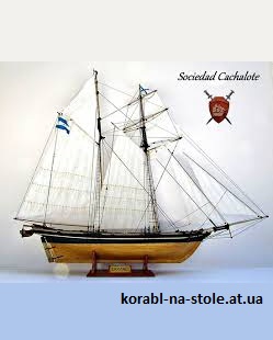 Чертёж модели Голеты Sarandi / Саранди́ (1826) для сборки и историческая справка