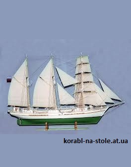 Чертёж модели Баркентины Вега / Schooner VEGA (1902) для сборки и историческая справка