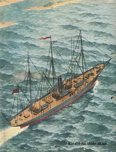 Чертёж модели Яхты Колхида (1900) для сборки и историческая справка