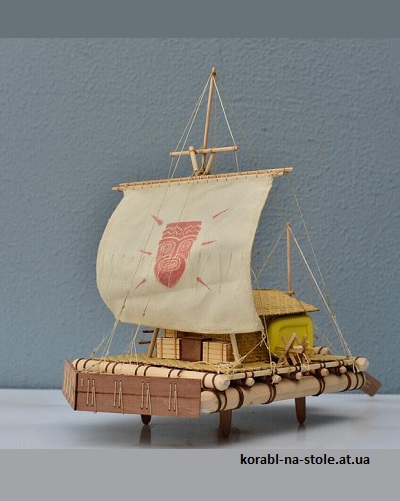 Чертёж модели Плота Кон-Тики (1947) для сборки и историческая справка