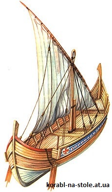 Чертёж модели Византийского корабля (VII) для сборки и историческая справка