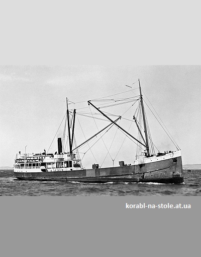 Чертёж модели Моторной шхуны Wapama, steam schooner (1915) для сборки и историческая справка