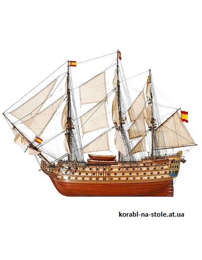 Чертёж модели Галеона Santa Anna (XVI век) для сборки и историческая справка