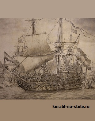 Чертёж модели Фрегата Эендрахт / Frigate D'Eendragt (1769) для сборки и историческая справка