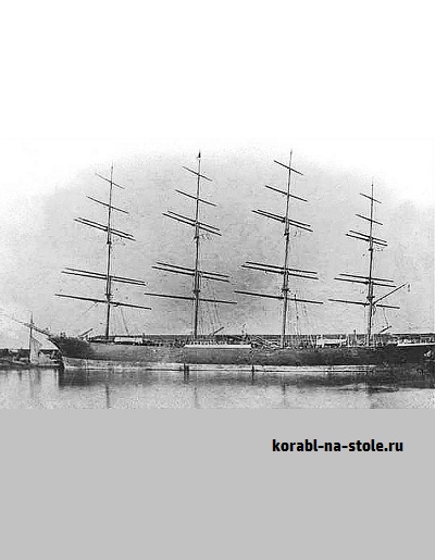 Чертёж модели Барка Петер Рикмерс / barque Peter Rickmers (1889) для сборки и историческая справка
