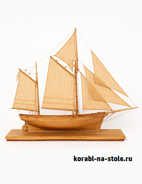 Чертёж модели Шхуны Кондор / schooner Condor (1875) для сборки и историческая справка