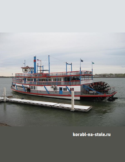 Чертёж модели Кормового колесного парохода Колумб / Stern-wheel steamer COLUMB (1912) для сборки и историческая справка