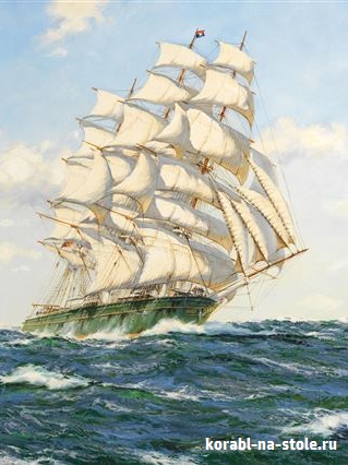 Чертёж модели Клипера Леандер / clipper Leander (1867) для сборки и историческая справка