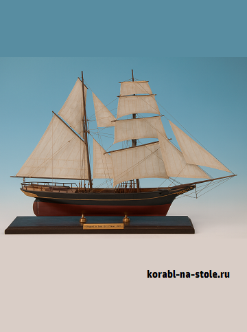 Чертёж модели Бригантина Хуан де ла Вега / brigantine Juan de la Vega (1871) для сборки и историческая справка