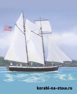 Чертёж модели Шхуны Индепенденс / schooner Independence (1803) для сборки и историческая справка