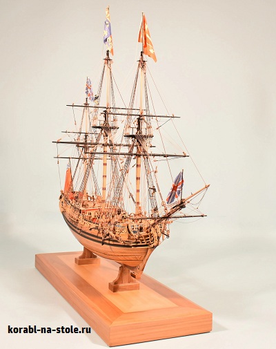 Чертёж модели Яхты Ройал Каролайн / Yacht HMY Royal Caroline (1749) №2 для сборки и историческая справка