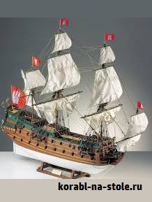 Чертёж модели Фрегата Ваппен фон Гамбург / Frigate Wappen von Hamburg (1669) №2 для сборки и историческая справка