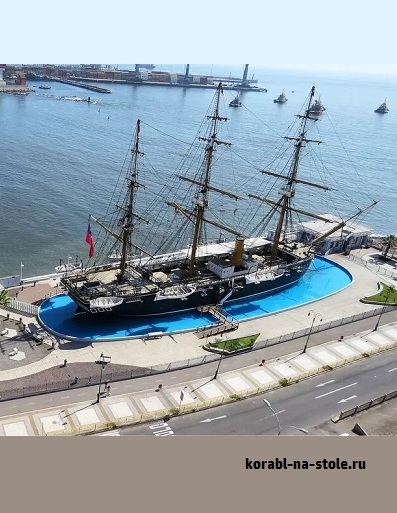 Чертёж модели Корвета Эсмеральда / corvette Esmeralda (1854) для сборки и историческая справка