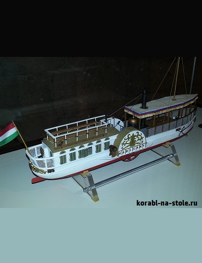 Чертёж модели Колёсного парохода Хаблеань / Side-wheel steamer HABLEANY (1867) для сборки и историческая справка