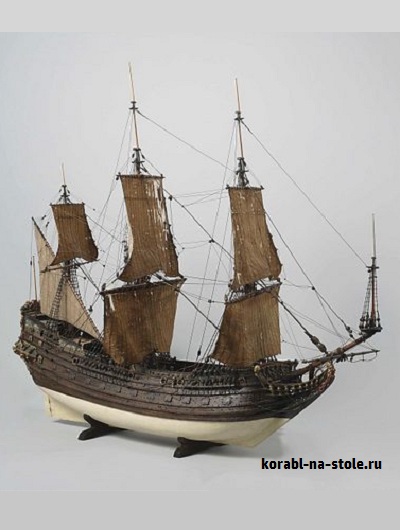 Чертёж модели Восточно-индейского Галеона Prins Willem / Принс Виллем (1654) для сборки и историческая справка