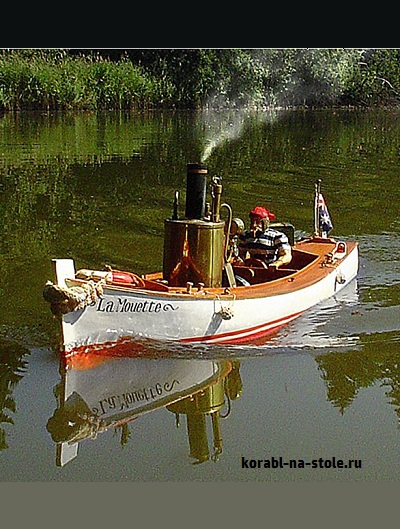 Чертёж модели Парового катера Чайка / Steam launch La Mouette (1908) для сборки и историческая справка