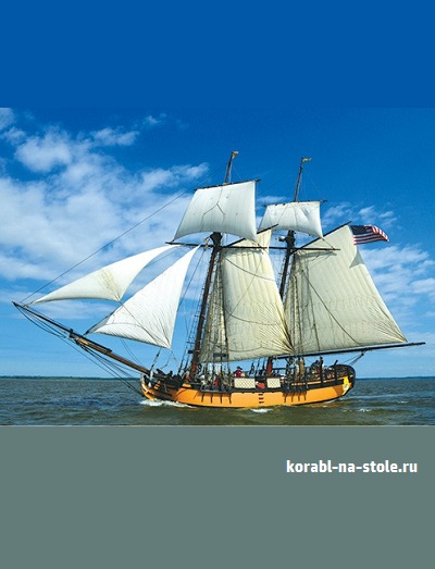 Чертёж модели Шхуны Султана / schooner Sultana (1768) для сборки и историческая справка
