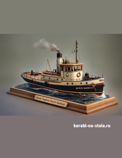 Чертёж модели Пароход-буксира Датч-Харбор / Steam Tugboat dutch harbour для сборки и историческая справка