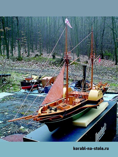 Чертёж модели Парусно-парового судна Ольха / Sailing-steamer Olcha (1848) для сборки и историческая справка