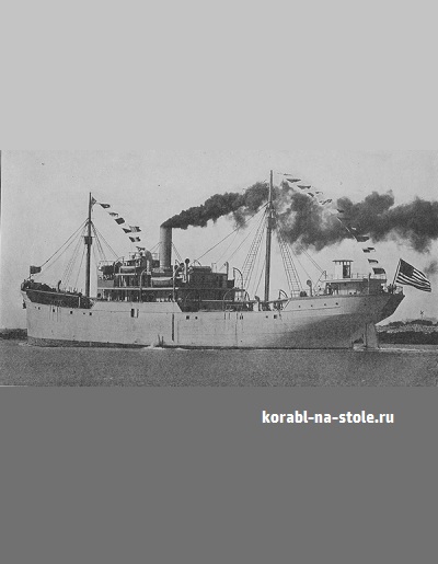 Чертёж модели Грузового парохода Феррис / Steamer cargo FERRIS для сборки и историческая справка