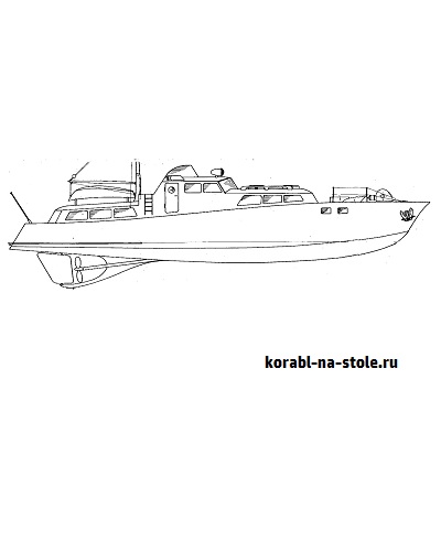 Чертёж модели Мотокруизера Посейдон / motorcruiser POSEIDON для сборки и историческая справка
