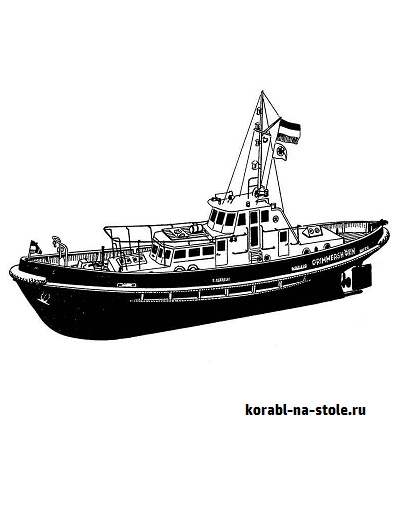 Чертёж модели Патрульного катера Гриммершорн / patrolboat GRIMMERSCHORN для сборки и историческая справка