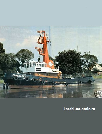Чертёж модели Пожарного буксира Эльбехафен / fireguard-tug ELBEHAFEN для сборки и историческая справка