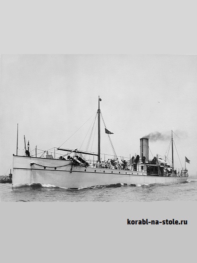 Чертёж модели Динамитного эсминца Везувий / Steam Dynamite Gun Cruiser USS Vesuvius (1890) для сборки и историческая справка