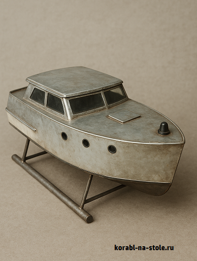Чертёж модели Бота с каютой / cabinboat tin для сборки и историческая справка