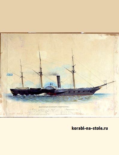 Чертёж модели Парусно-парового военного фрегата Камчатка / Sailing-steam war frigate Kamtchatka (1841)