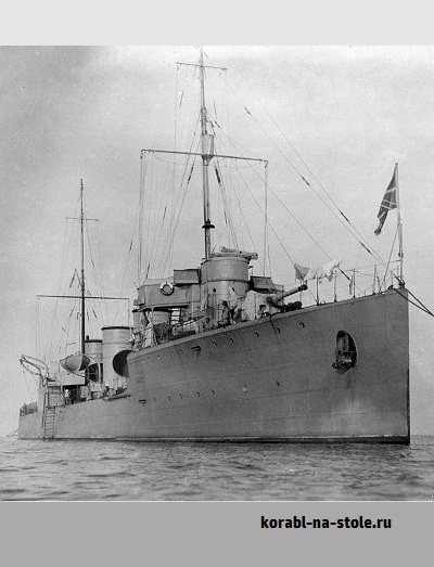 Чертёж модели Эскадренного миноносца Новик (Яков Свердлов) / Destroyer Novik (Yakov Sverdlov) (1911) для сборки и историческая справка