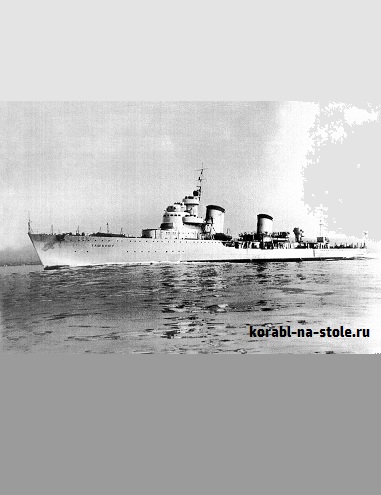 Чертёж модели Эскадренного миноносца Ташкент / Destroyer Tashkent (1937) для сборки и историческая справка