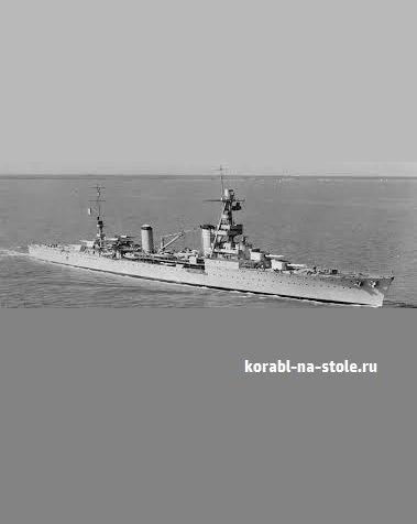 Чертёж модели Тяжёлого крейсера Сюффрен / Heavy cruiser SUFFREN (1927) для сборки и историческая справка