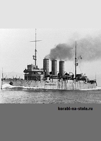 Чертёж модели Бронепалубного крейсера Либия / Protected cruiser LIBIA (1913) для сборки и историческая справка