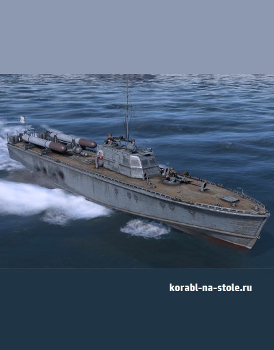 Чертёж модели Торпедного катера D3 / Torpedo boat D3 (1935) для сборки и историческая справка