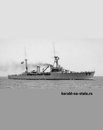 Чертёж модели Тяжёлого крейсера Турвиль / Heavy cruiser TOURVILLE (1926) для сборки и историческая справка