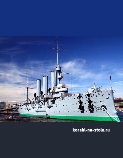 Чертёж модели Линейного крейсера Аврора / battlecruiser AURORA для сборки и историческая справка