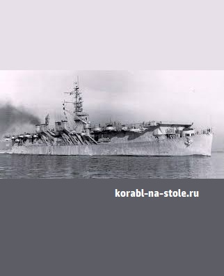 Чертёж модели Авианосца Лафайет / Aircraft carrier Lafayette (1943) для сборки и историческая справка